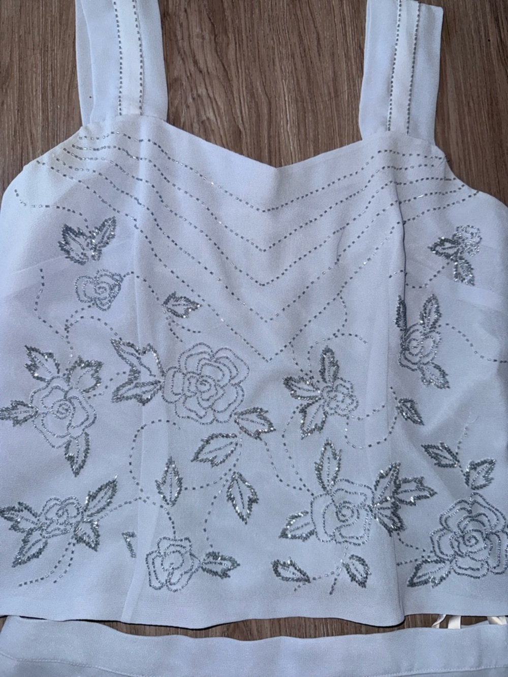 Cameron Blake baby blue 3 piece beaded set - Picture 3 of 12